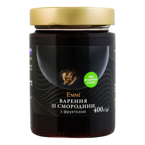 Варення зі смородини з фруктозою Еммі 400г
