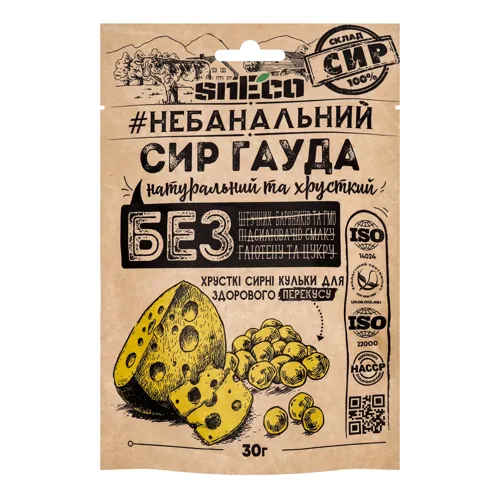 Сир 40% сушений спінений Гауда Sneco д/п 30г