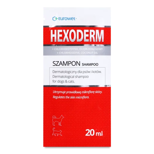 Шампунь для собак і котів Hexoderm Eurowet, 20 мл