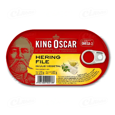 Оселедець King Oscar філе в олії, 170г