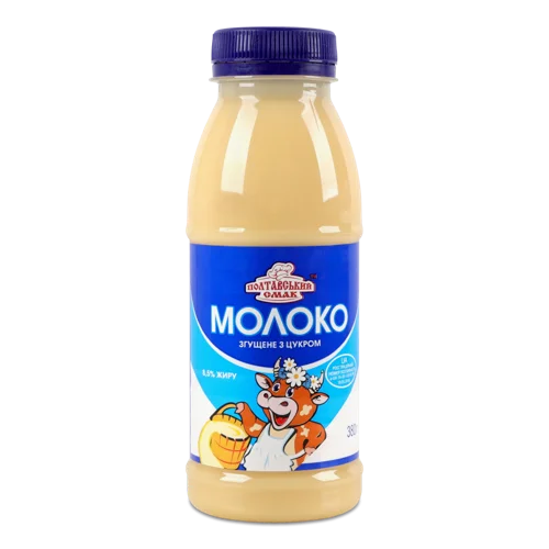 Молоко Згущене Незбиране З Цукром Полтавський Смак п/пл, 8.5%, 380г