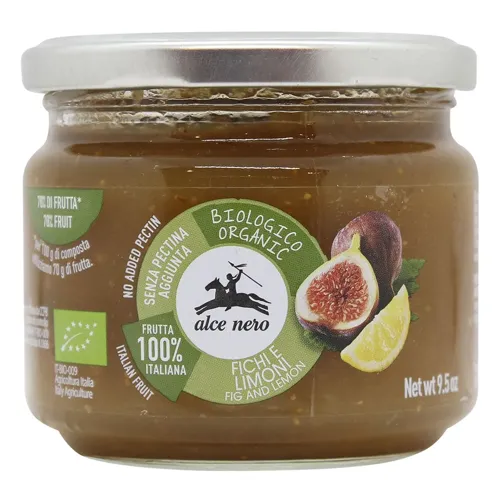 Джем Alce Nero Інжир та лимон органічний 270г