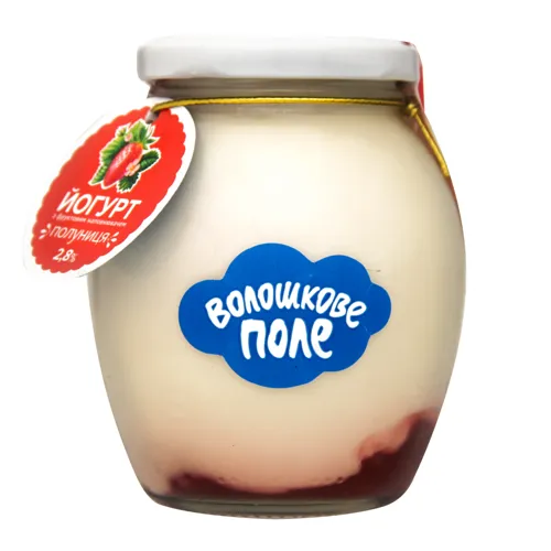 Йогурт 2.8% Полуниця Десертний Волошкове поле 350г