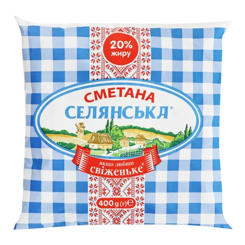 Сметана 20% Селянська м/у 400г