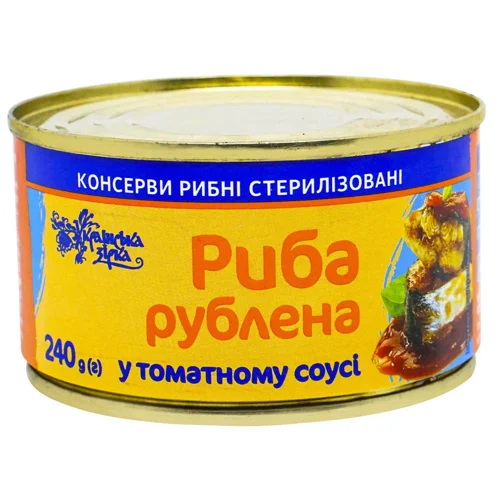 Риба рублена Українська Зірка в томатному соусі 240г