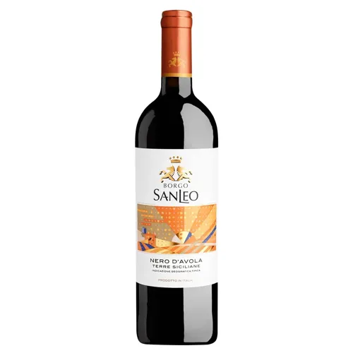 Вино Borgo San Leo Nero d'Avola Sicilia чернове сухе 13% 0,75л