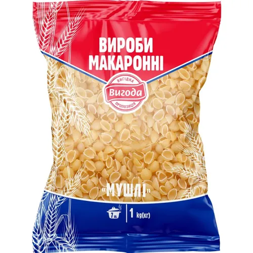 Макаронні вироби Вигода Ракушки, 1000г