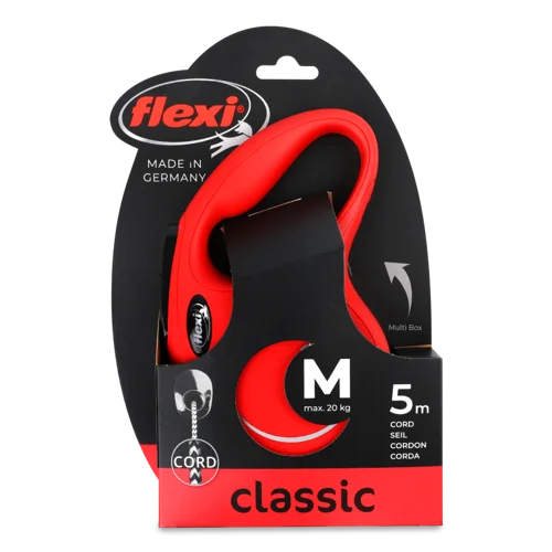 Рулетка Для Собак Червоний Трос В/ґ 5м/20кг M №11793 Classic Flexi 1шт