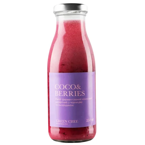 Напій кокосовий Green Chef Coco&Berries ферментований з чорницею та смородиною 250мл