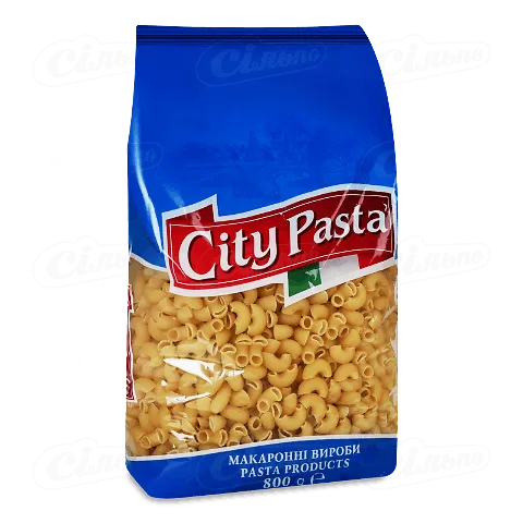 Вироби макаронні City Pasta ріжки, 0,8кг