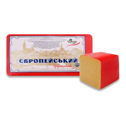 Сир Твердий Європейський 45% Жирності, кг