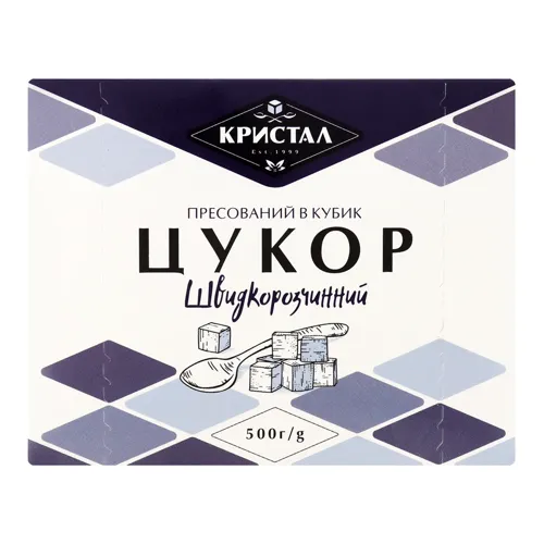 Цукор пресований у кубиках Кристал 500г