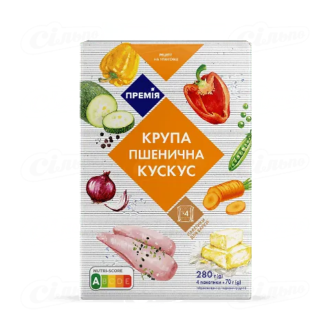 Крупа кускус «Премія» пшенична, 4*70г