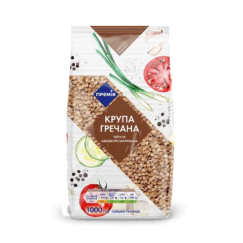 Крупа гречана «Премія» швидкорозварювана, 1кг