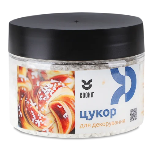 Цукор для декорування хрусткий гранульований термостабільний, 1.6-4 мм, N20 Pearl Sugar Cookit, п/б 140 г