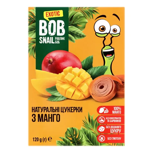 Цукерки фруктові Манго Exotic Bob Snail к/у 120г