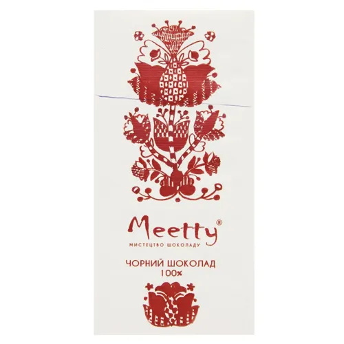 Шоколад чорний Meetty 100%, 65г