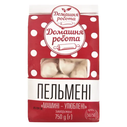 Пельмені заморожені Мамині - улюблені Домашня робота м/у 750г