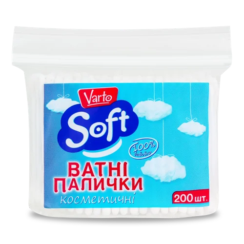 Косметичні Ватні Палички Soft Varto, 200 шт, в/с