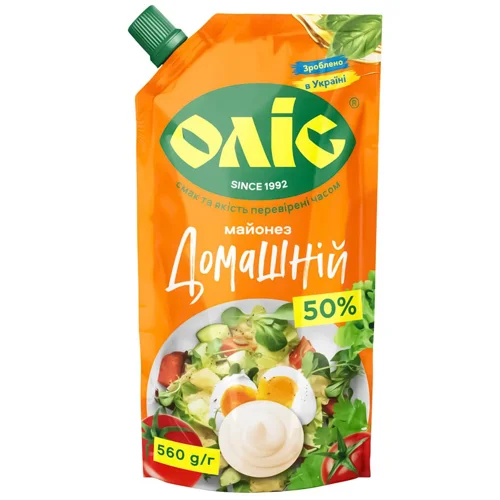 Майонез Оліс Домашній 50% 560г