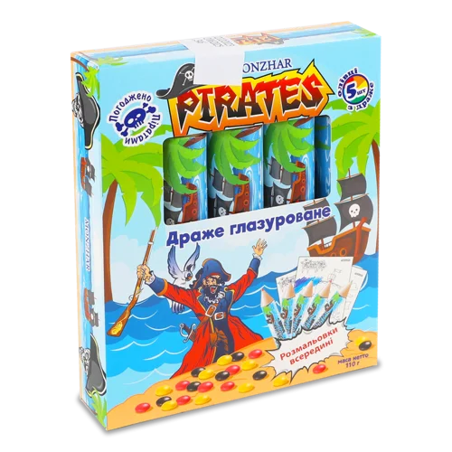 Драже Глазуроване Pirates Monzhar, к/у 110 г