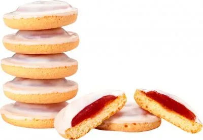 Печиво Долина Галиція Вишня в білому глазурі 1 кг