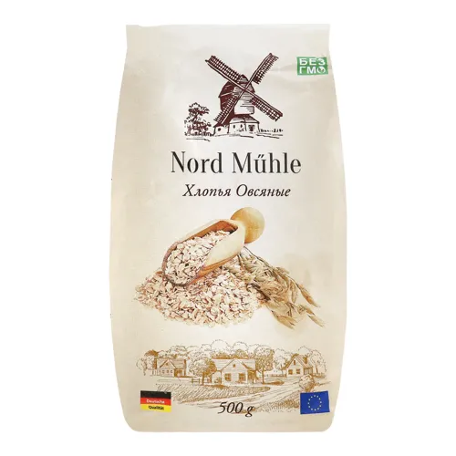 Пластівці вівсяні Nord Muhle дрібного помолу 500г