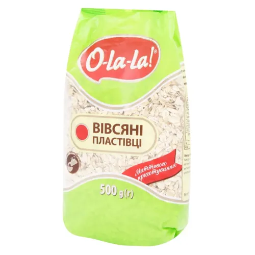Пластівці вівсяні О-ла-ла! Геркулес миттєвого приготування 500г