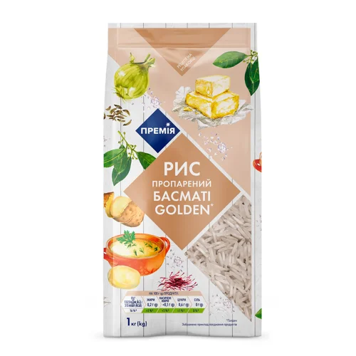 Рис Премія Басматі Golden шліфований довгозернистий ст,1кг