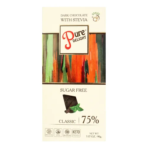 Шоколад 75% чорний Classic Pure Delight картонна упаковка 90г