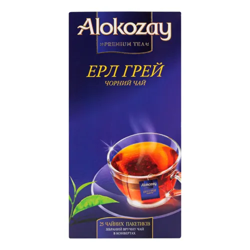 Чай чорний байховий дрібний з ароматом бергамоту Ерл Грей Alokozay к/у 25х2г
