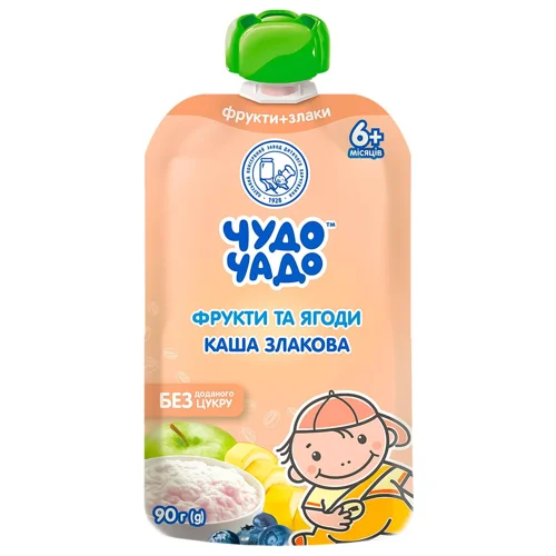Пюре Чудо-Чадо Фрукти та ягоди каша злакова 90г