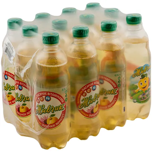 Напій Живчик з соком яблука безалкогольний сильногазований 0,5л