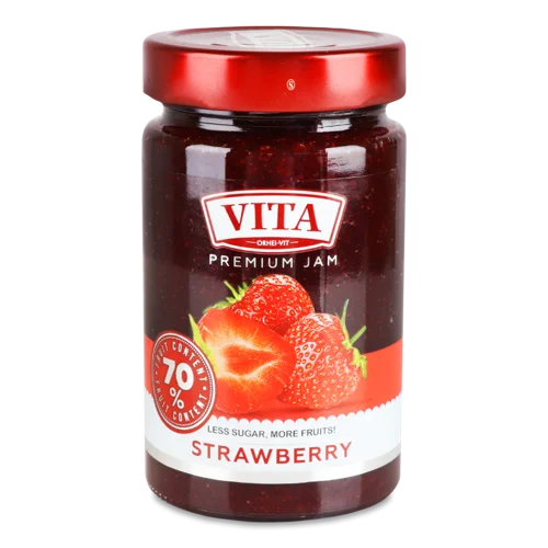 Джем Полуничний Стерилізований Vita, с/б 370г