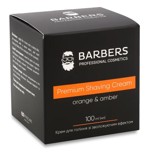 Крем для Гоління З Зволожуючим Ефектом Orange&Amber Barbers, 100мл