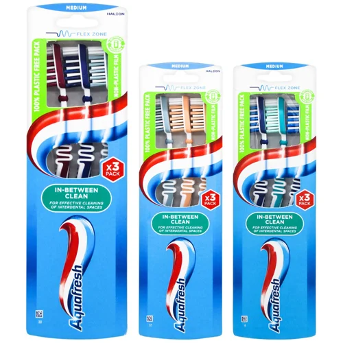 Зубна щітка Aquafresh In Between Clean середня 2+1 3шт