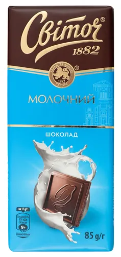 Шоколад молочний «Світоч» м/у 85г