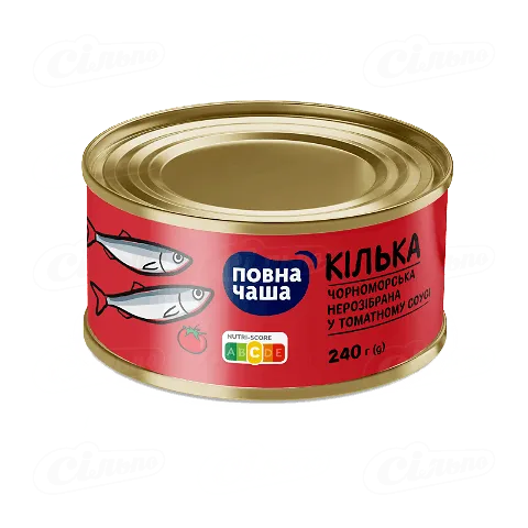 Кілька «Повна Чаша»® в томатному соусі стерилізована, 240г