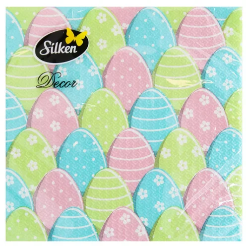 Серветки паперові Silken Пасхальні 2-шарові 33*33см 12шт у пачці
