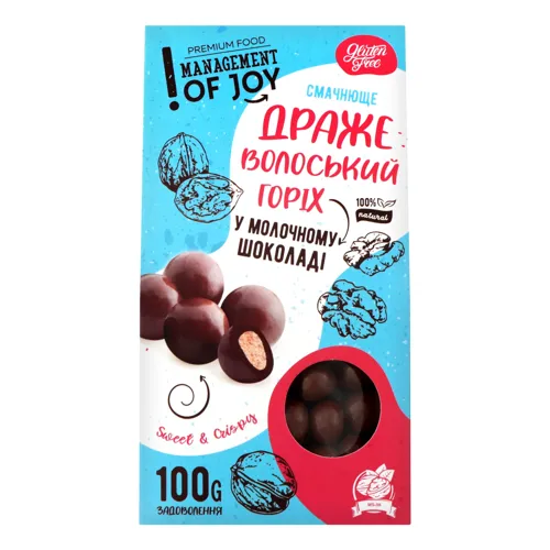 Драже волоський горіх у молочному шоколаді Голод В.В. 100г