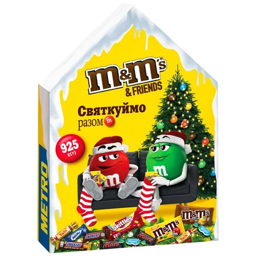 Новорічний подарунок M&M's & Friends Хатинка 925г