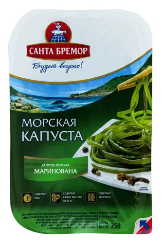 Капуста морська маринована Санта Бремор лоток 250г