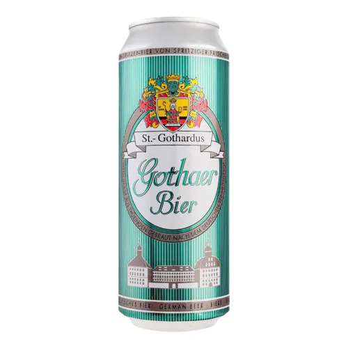 Пиво 0.5л 4.3% світле пастеризоване Gothaer з/б
