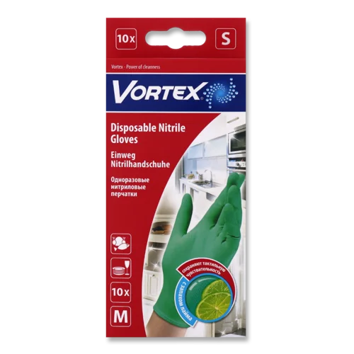 Рукавички Одноразові Нітрилові Лайм SVortex, В/ґ, 10шт