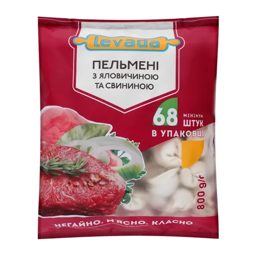 Пельмені з яловичиною та свининою Levada м/у 800г