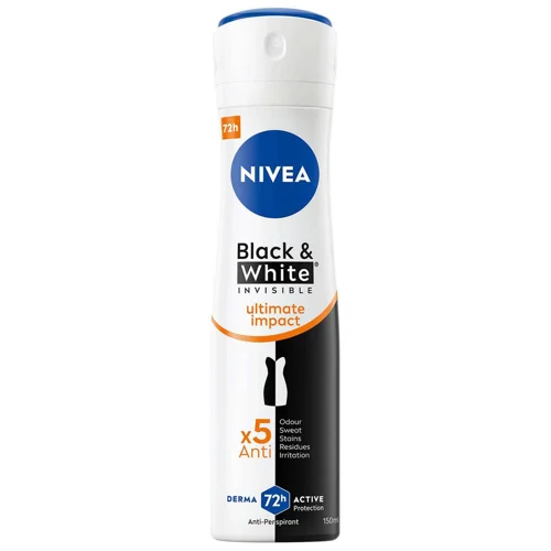 Антиперспірант аерозольний Nivea Чорне та біле Невидимий 150мл