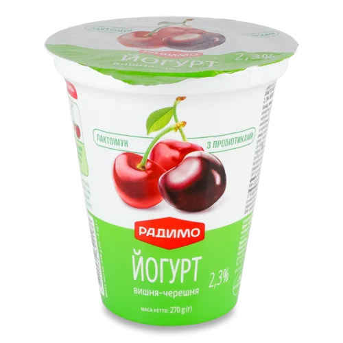 Йогурт Десертний Лактоімун Вишня-Черешня, 2.3% ст, 270г