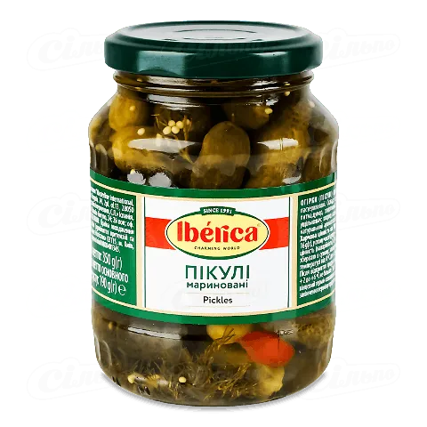 Огірки Iberica Пікулі мариновані, 350г