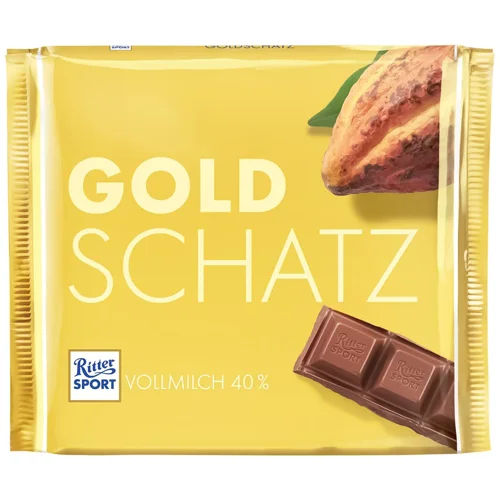 Шоколад молочний Ritter Sport Gold Schatz 250г