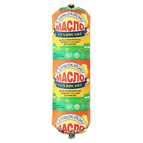Масло Білоцерківське Селянське солодковершкове 72.6% 400г